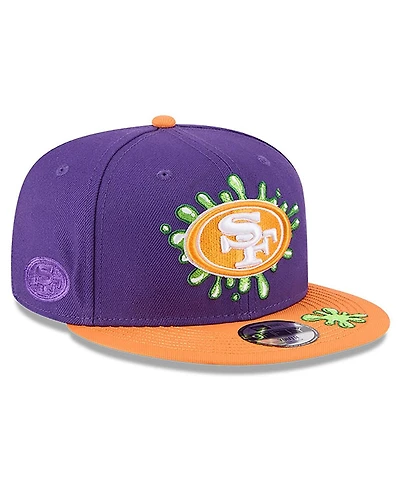New Era Big Boys and Girls Purple/Orange San Francisco 49ers Nickelodeon Slime 9FIFTY Snapback Hat