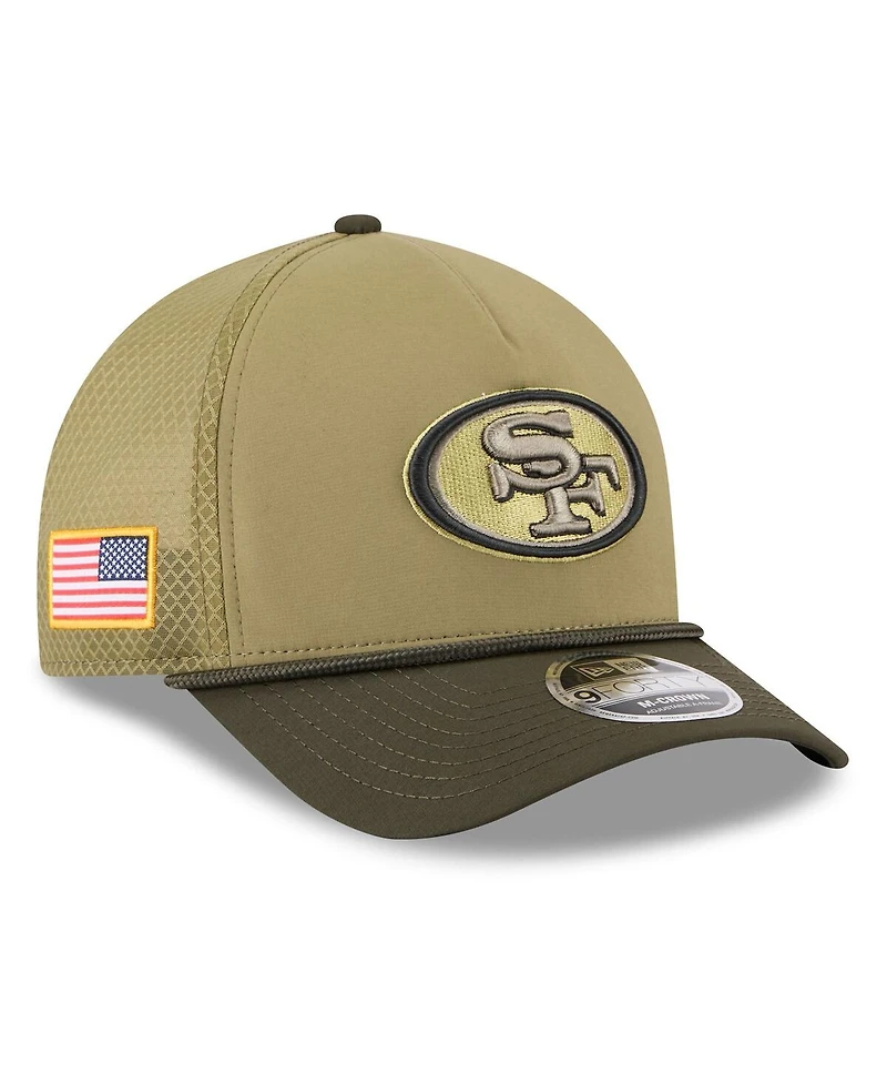 New Era Men's Green San Francisco 49ers 2025 Salute to Service 9FORTY A-Frame M-Crown Adjustable Hat