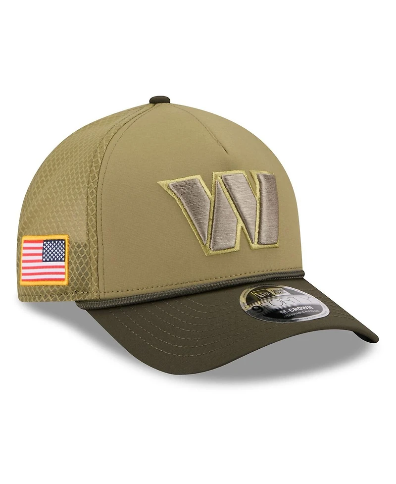 New Era Men's Green Washington Commanders 2025 Salute to Service 9FORTY A-Frame M-Crown Adjustable Hat