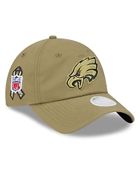 New Era Women's Green Philadelphia Eagles 2025 Salute to Service Pony Tail Adjustable Hat