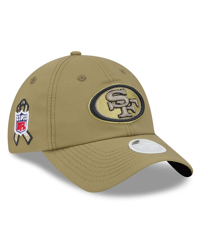 New Era Women's Green San Francisco 49ers 2025 Salute to Service Pony Tail Adjustable Hat