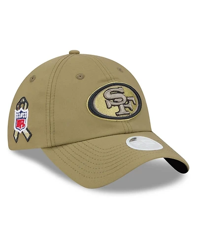 New Era Women's Green San Francisco 49ers 2025 Salute to Service Pony Tail Adjustable Hat
