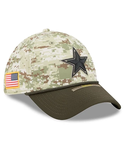 New Era Men's Camo,Dark Green Dallas Cowboys 2025 Salute to Service 39THIRTY Flex Hat