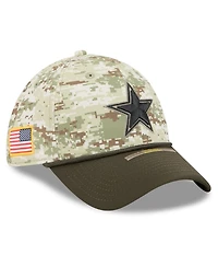 New Era Men's Camo,Dark Green Dallas Cowboys 2025 Salute to Service 39THIRTY Flex Hat