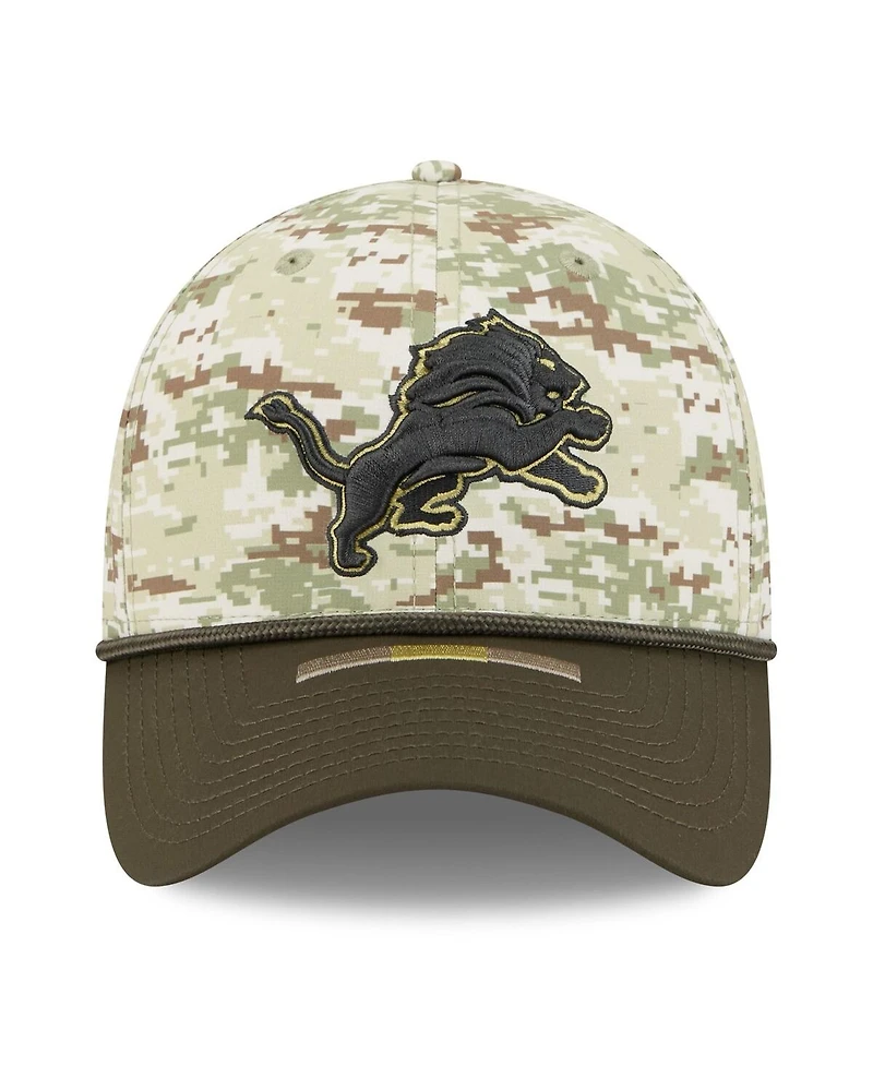 New Era Men's Camo/Dark Green Detroit Lions 2025 Salute to Service 39THIRTY Flex Hat