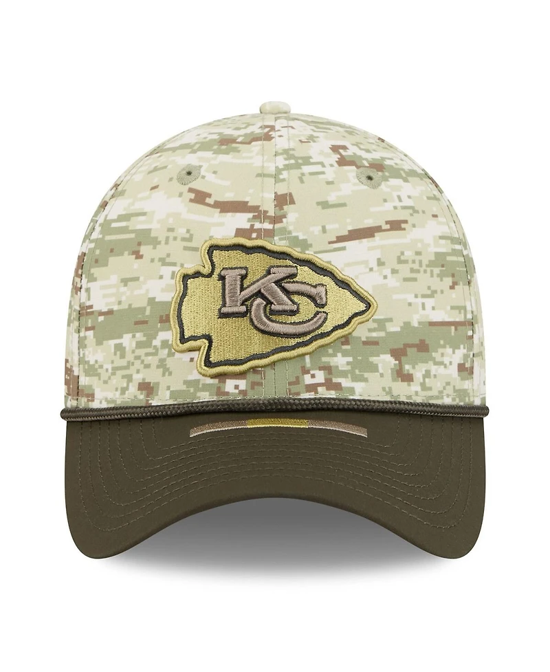 New Era Men's Camo/Dark Green/Dark Green Kansas City Chiefs 2025 Salute to Service 39THIRTY Flex Hat