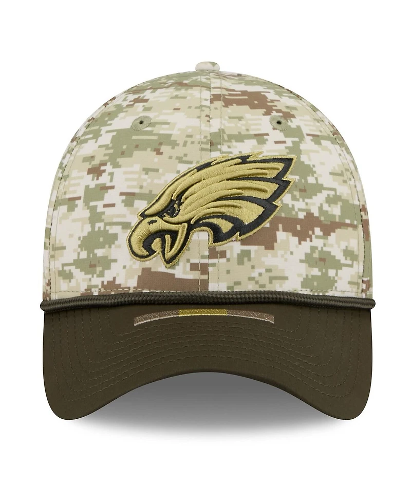 New Era Men's Camo/Dark Green/Dark Green Philadelphia Eagles 2025 Salute to Service 39THIRTY Flex Hat