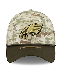New Era Men's Camo/Dark Green/Dark Green Philadelphia Eagles 2025 Salute to Service 39THIRTY Flex Hat