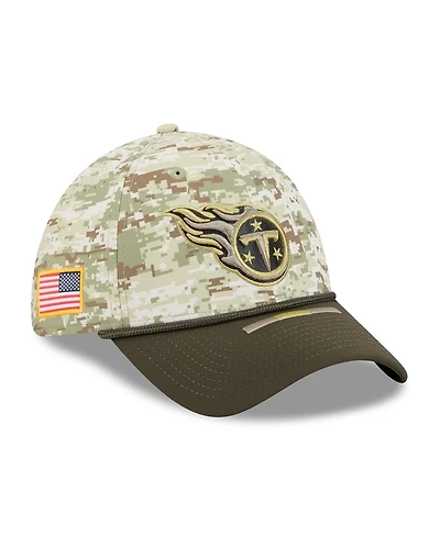 New Era Men's Camo/Dark Green Tennessee Titans 2025 Salute to Service 39THIRTY Flex Hat