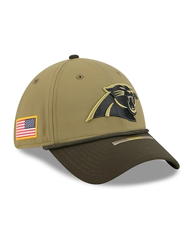 New Era Men's Green/Dark Green Carolina Panthers 2025 Salute to Service 39THIRTY Flex Hat