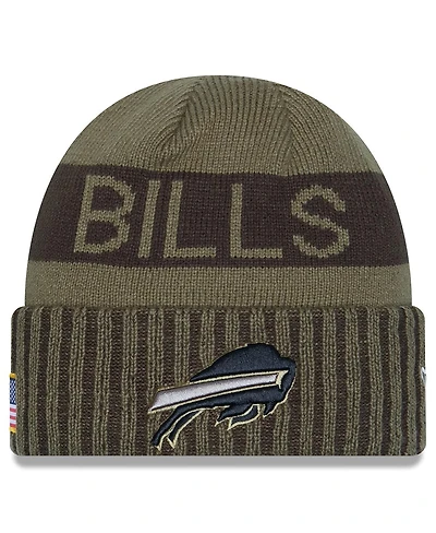 New Era Men's Dark Green Buffalo Bills 2025 Salute to Service Cuffed Knit Hat