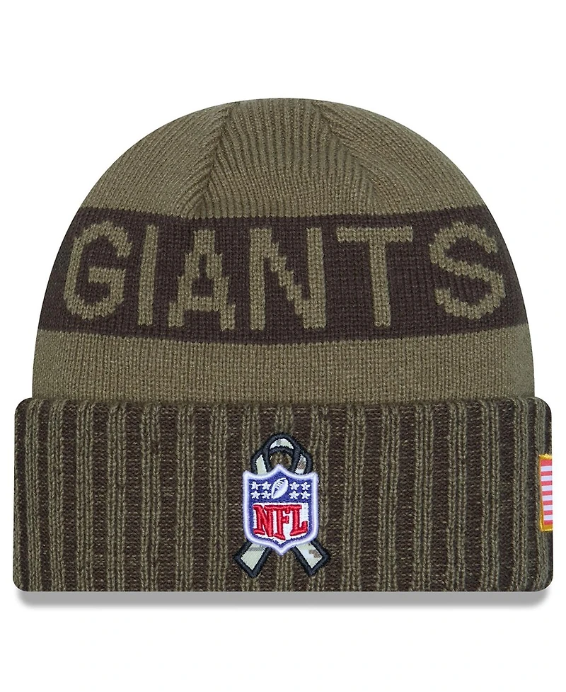 New Era Men's Dark Green New York Giants 2025 Salute to Service Cuffed Knit Hat