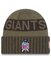 New Era Men's Dark Green New York Giants 2025 Salute to Service Cuffed Knit Hat