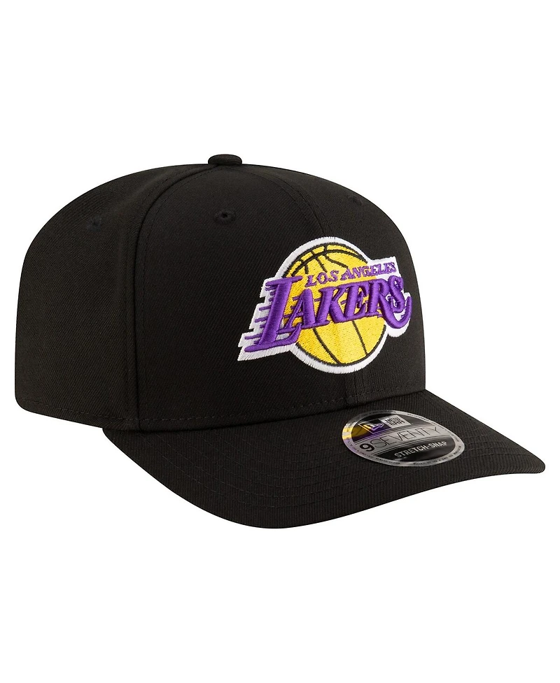 New Era Men's Black Los Angeles Lakers 9SEVENTY Stock Adjustable Hat