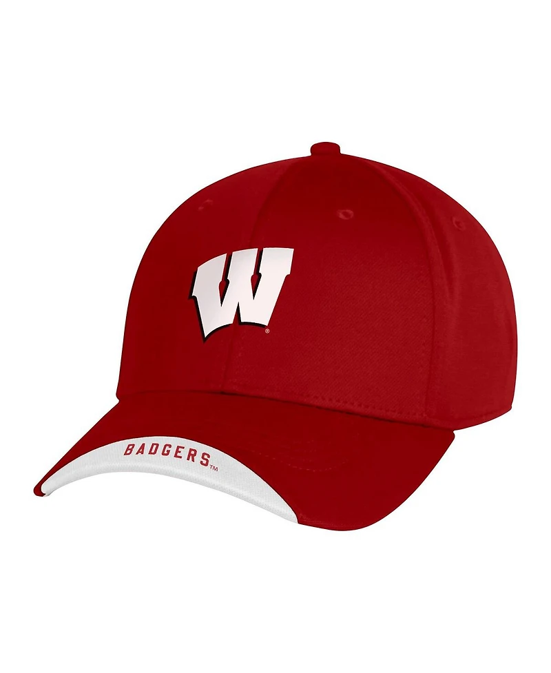 Under Armour Men's Wisconsin Badgers Sideline Blitzing Accent Flex Hat