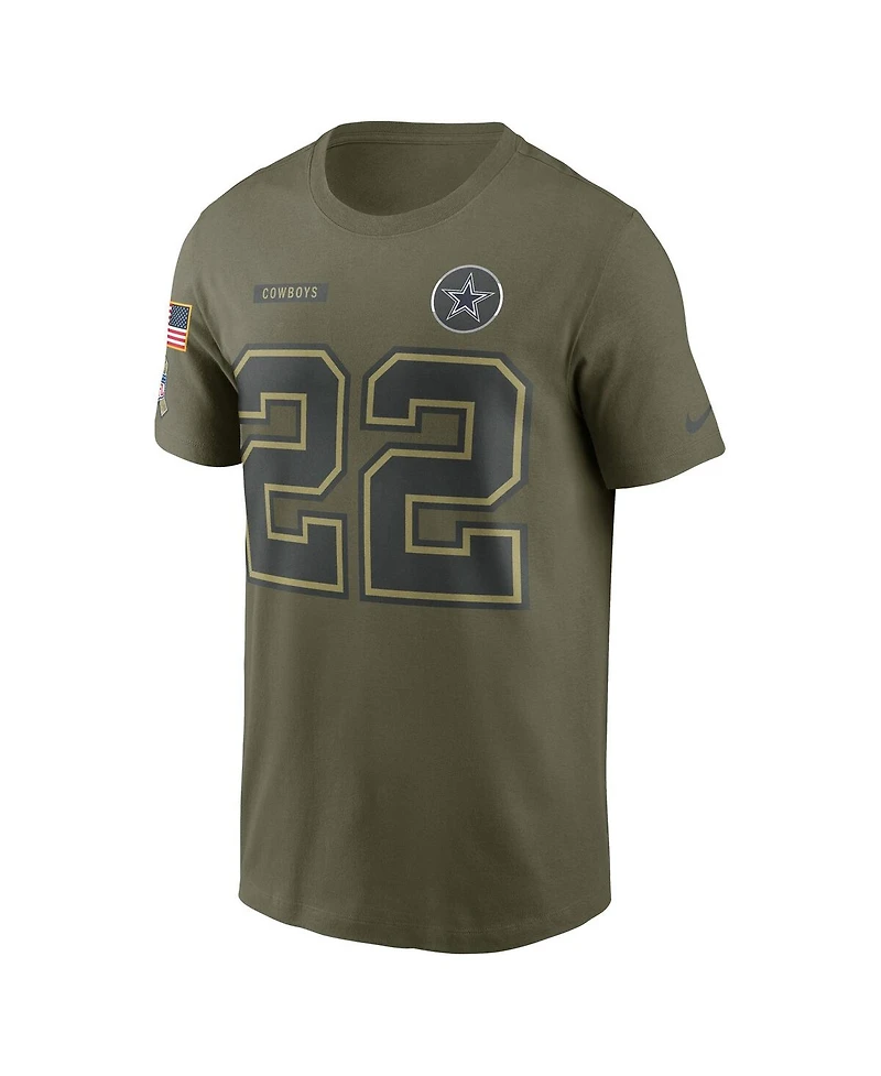 Nike Men's Emmitt Smith Olive Dallas Cowboys 2025 Salute to Service Name Number T-Shirt