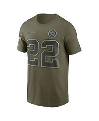 Nike Men's Emmitt Smith Olive Dallas Cowboys 2025 Salute to Service Name Number T-Shirt