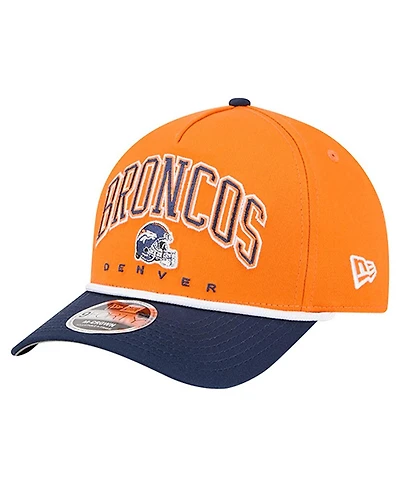 New Era Men's Orange Denver Broncos Arch 9FORTY A-Frame Adjustable Hat