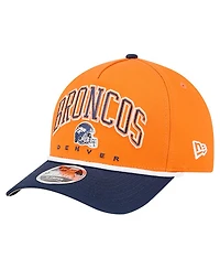 New Era Men's Orange Denver Broncos Arch 9FORTY A-Frame Adjustable Hat