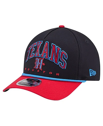 New Era Men's Navy Houston Texans H-Town Arch 9FORTY A-Frame Adjustable Hat