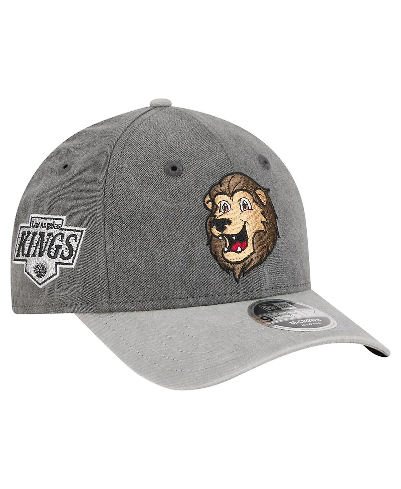 New Era Men's Black/Gray Los Angeles Kings Mascot 2-Tone 9FORTY Adjustable Hat