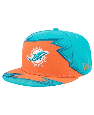 New Era Men's Aqua/Orange Miami Dolphins Break 59FIFTY Fitted Hat