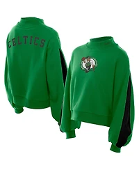 New Era Women's Kelly Green Boston Celtics Sport Night Balloon Sleeves Sweatshirt