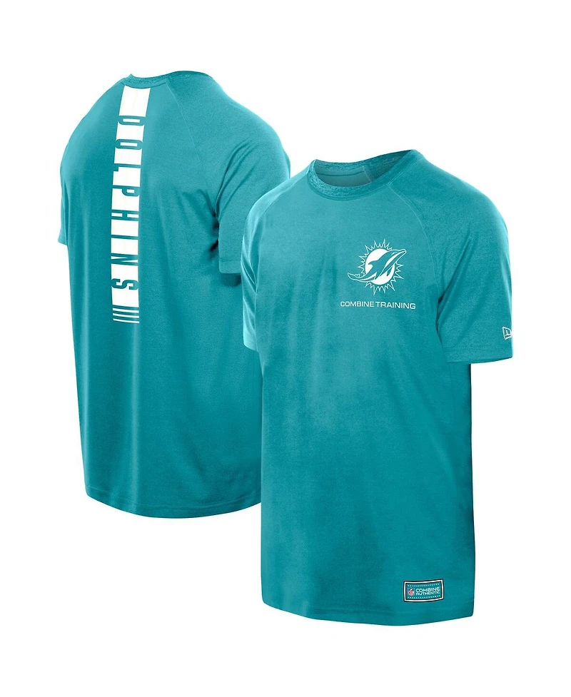 New Era Men's Aqua Miami Dolphins Functional Fandom Reflective T-Shirt