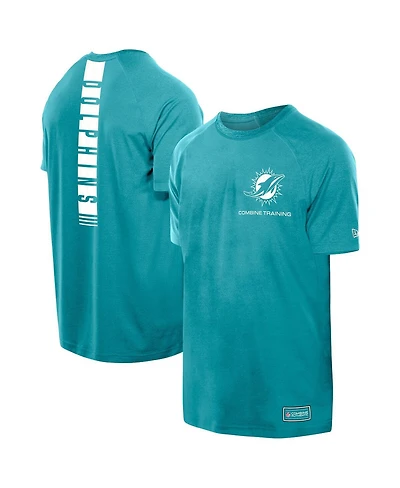 New Era Men's Aqua Miami Dolphins Functional Fandom Reflective T-Shirt