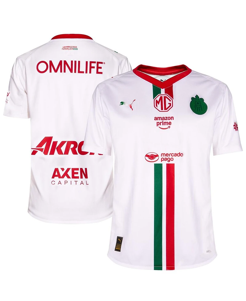 Puma Big Boys and Girls White Chivas 2025/26 Away Replica Jersey