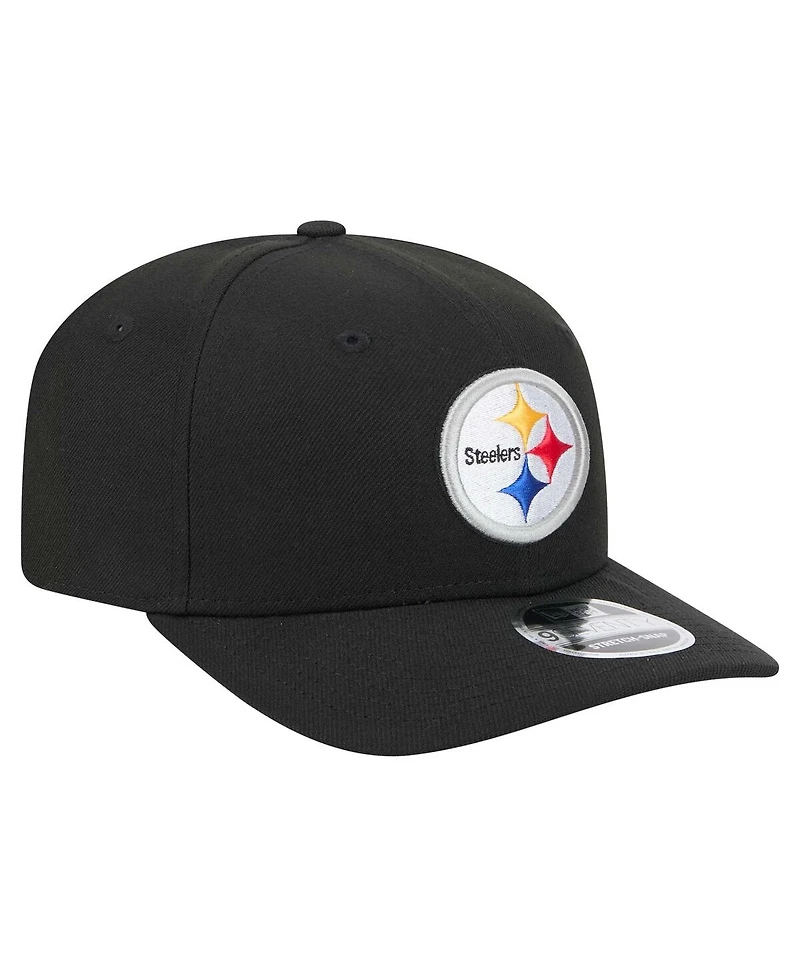 New Era Men's Black Pittsburgh Steelers 9SEVENTY Stretch snap Hat