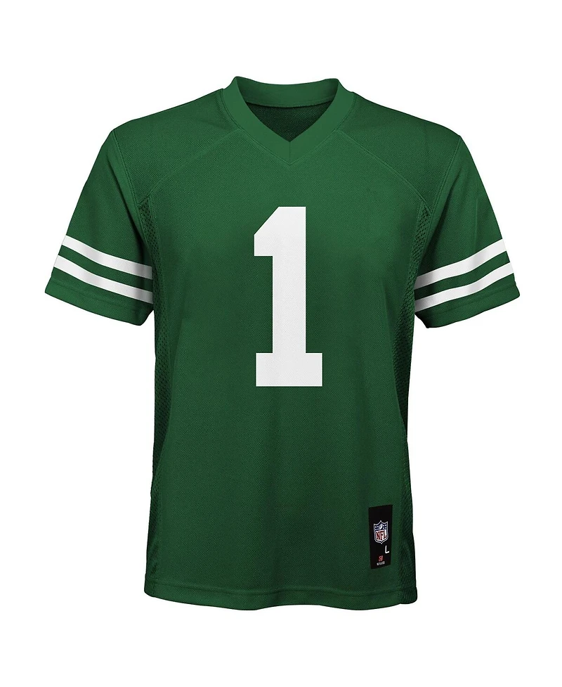 Outerstuff Big Boys and Girls Ahmad Sauce Gardner Green New York Jets Replica Player Jersey