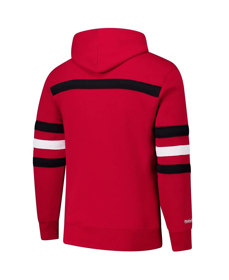 Mitchell & Ness Men's Red Detroit Red Wings Head Coach Slogan Pullover Hoodie