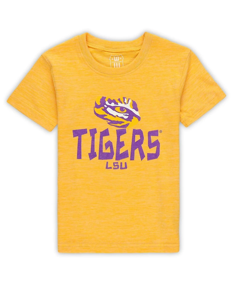 Wes & Willy Toddler 2-Piece Lsu Tigers Cloudy Yarn T-Shirt and Shorts Set