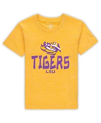 Wes & Willy Toddler 2-Piece Lsu Tigers Cloudy Yarn T-Shirt and Shorts Set