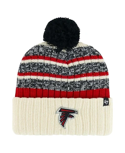 '47 Brand Men's Natural Atlanta Falcons Tavern Cuffed with Pom Knit Hat