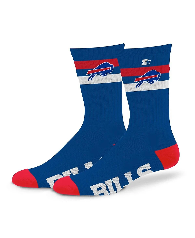 Starter Men's and Women's Buffalo Bills Team Color Two-Stripe Crew Socks