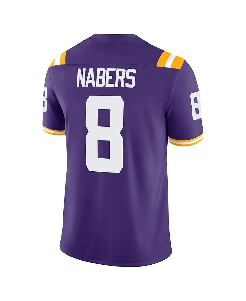 Nike Men's Malik Nabers Purple Lsu Tigers Player Game Jersey