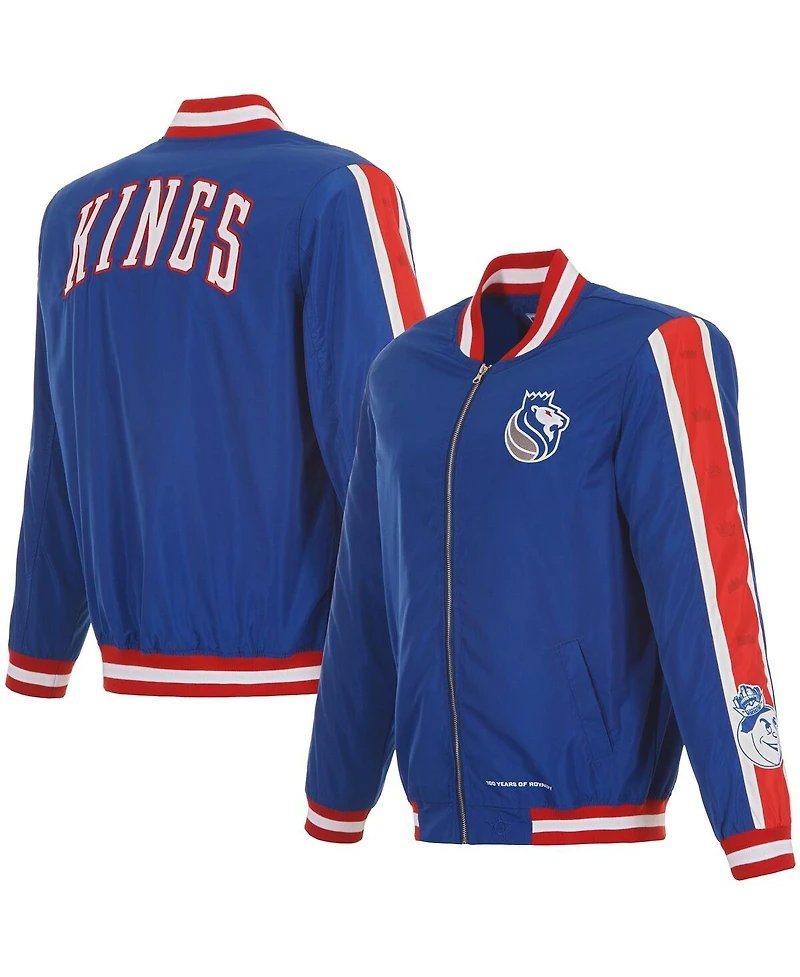 Jh Design Men's Blue Sacramento Kings 2024/25 City Edition Full-Zip Nylon Bomber Jacket