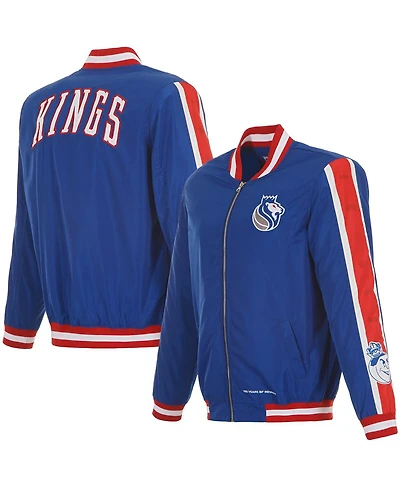 Jh Design Men's Blue Sacramento Kings 2024/25 City Edition Full-Zip Nylon Bomber Jacket