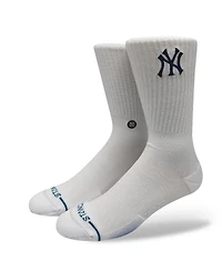 Stance Men's and Women's New York Yankees White Crested Knit Crew Socks