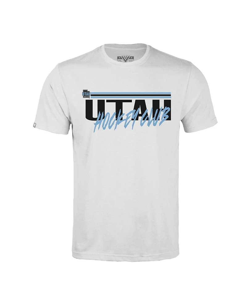 LevelWear Men's White Utah Hockey Club Richmond Etched T-Shirt
