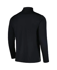 LevelWear Men's Black Nhl 2023 Hockey Fights Cancer Pursue Logo Quarter-Zip T-Shirt