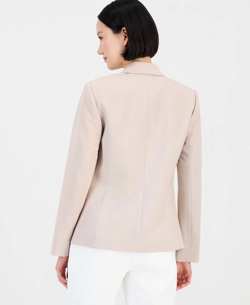 Tahari Asl Petite One-Button Notch Collar Blazer