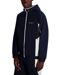 Karl Lagerfeld Paris Men's Color Block Hooded Jacket