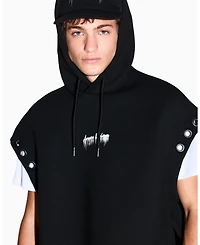 A|X Armani Exchange Men's Night Lab Sleeveless Scuba with Grommets Sweatshirt