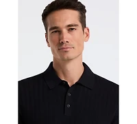 Perry Ellis Men's Long Sleeve Polo Shirt