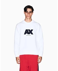 A|X Armani Exchange Men's Logo Quilted Crewneck Sweatshirt