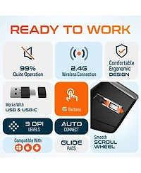 Delton S20 Ergonomic Vertical Wireless Mouse, Bluetooth & 2.4GHz (DMS20-wb)