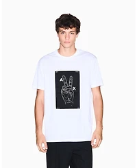 A|X Armani Exchange Men's Night Lab Peace Sign Embellished T-Shirt